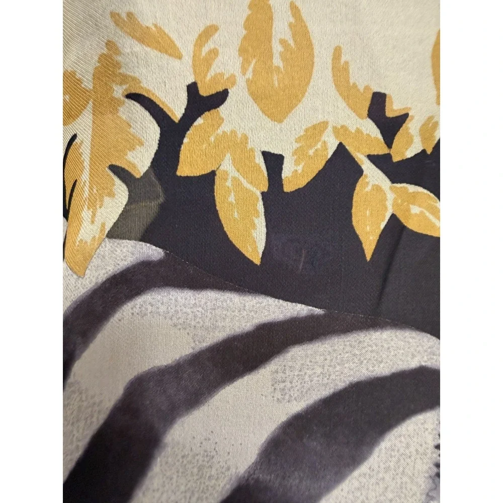 Salvatore Ferragamo 100% Silk Scarf  3 Giraffe 4 Zebra 1 Cheetah JUMBO 52
